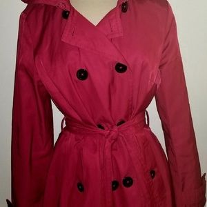 Michael Kors Pink/Magenta Size M Trenchcoat